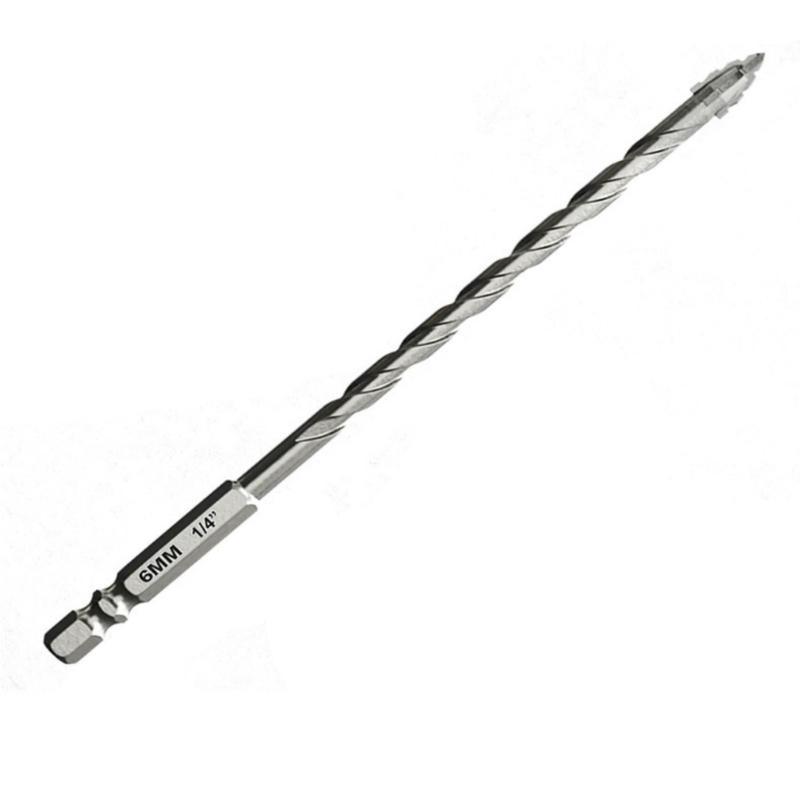 4/5/6/8/10/12mm Eccentric Drill Bit Four Edge Eccentric Twist Drill Bit High Hardness Bevel Tip Serrated Drill Bit
