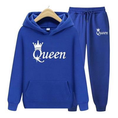 Herbst Winter Hoodies + Hosen Zwei Stück Set Druck Männer Frauen Hoodies Trainingsanzüge Jogger Hosen dicke Warme Kleidung Männer