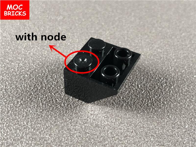 Non-Toxic 50Pcs/Lot Moc Bricks White Black Silver Gray Slope Brick 2X2 Inverted 3660 Diy Educational Building Blocks Toys Kids Gifts