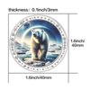 Rare animal coins, collectible gifts, colorful, polar bear collectible commemorative coins, medals, badges