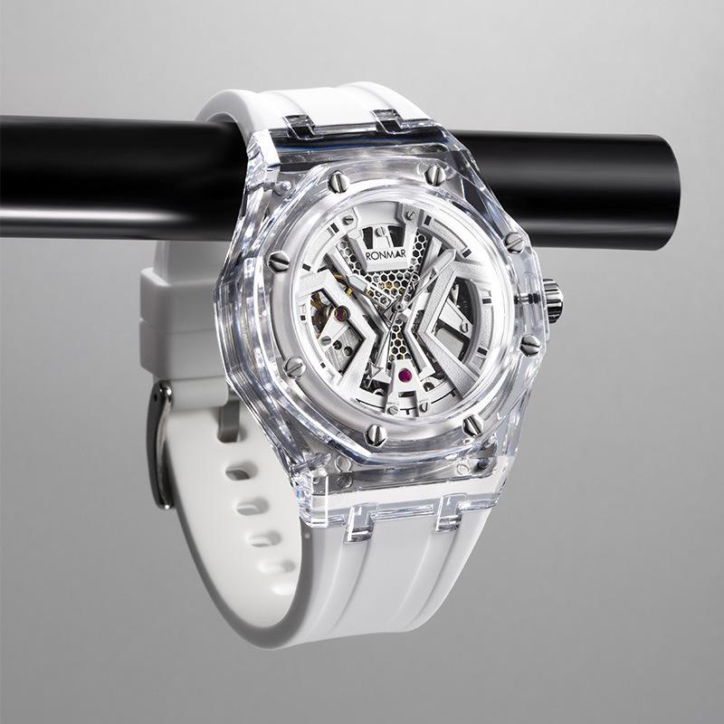 Automatic Mechanical Watch Glacier Transparent Case Waterproof Luminous Multi-Layer Three-Dimensional Hollow Mechanical Watch