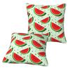Cute Watermelon Slices 2 Pcs Square Pillowcase Pillow Cover Cushion Decor Comfort Throw Pillow For Home Car
