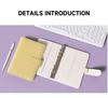 Customized Planner Diary Notebooks A5 A6 A7 Ring Binder Budget Pu Leather Binder Clip Notebook