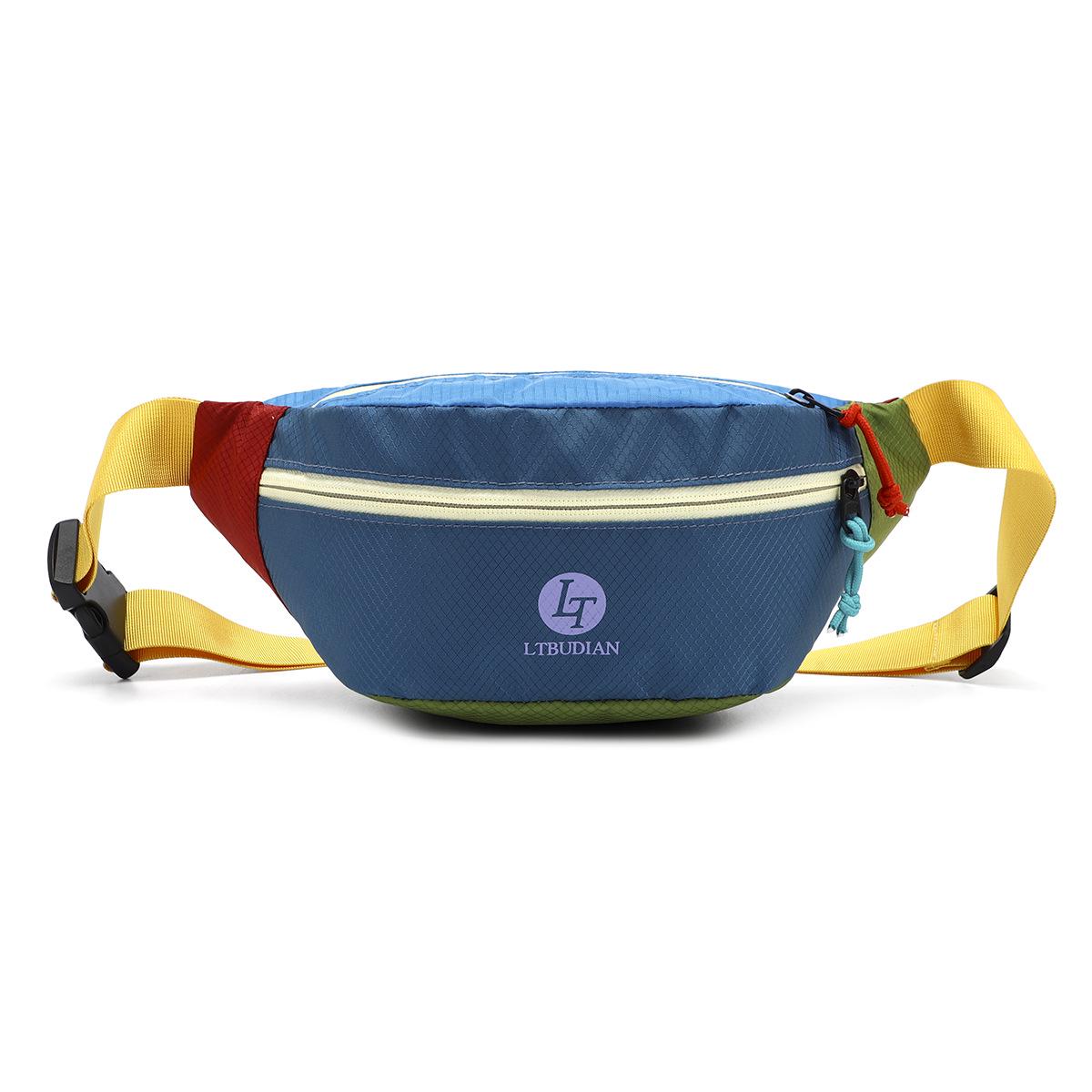 

Спортивная поясная сумка Dopamine Color Block - Модная и крутая сумка кросс-боди для мальчиков синий