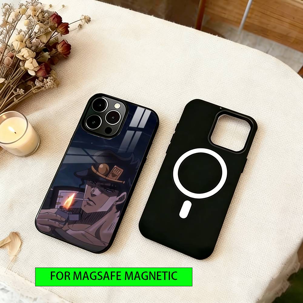 JoJo Bizarre Adventure Phone Case Magnetic with Magsafe Wireless Charging For iPhone17,16,15,14,13,12,11 Plus,Pro