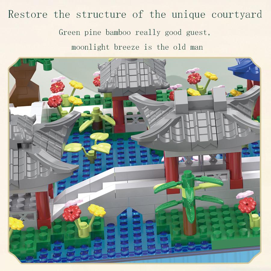 Hangzhou West Lake Puzzle Assembly Of Classical Architectural Models Ornaments Building Blocks Children'S Building Block Toys