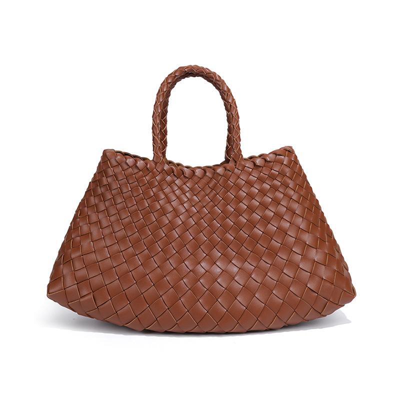 Bolso de Mano Retro de Gran Capacidad de Moda para Mujer, Bolso Tejido a Mano Madre e Hijo, Bolso Tote de Hombro Único para Viajes de Negocios