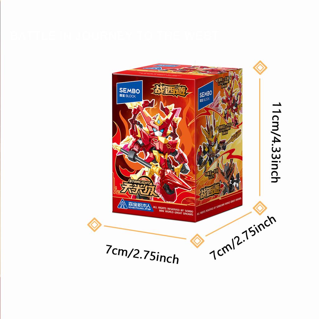 SEMBO BLOCK Mecha Building Blocks Set Battle Robots Action Figure Model Blind Box kits Kids Assembled Toys For Boys Holiday Gift