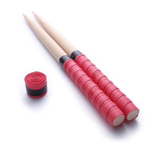 Sealche Taiko Drum Sticks (Rolled Tapered) 20mm-380mm 70g/stick [Includes 1 Grip Tape] Red