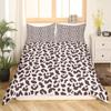 Brown Leopard Cheetah Printed Duvet Cover for Kids Teen Boys Girls Man Women Bedroom Decor Africa Wild Animal Theme Bedding Set