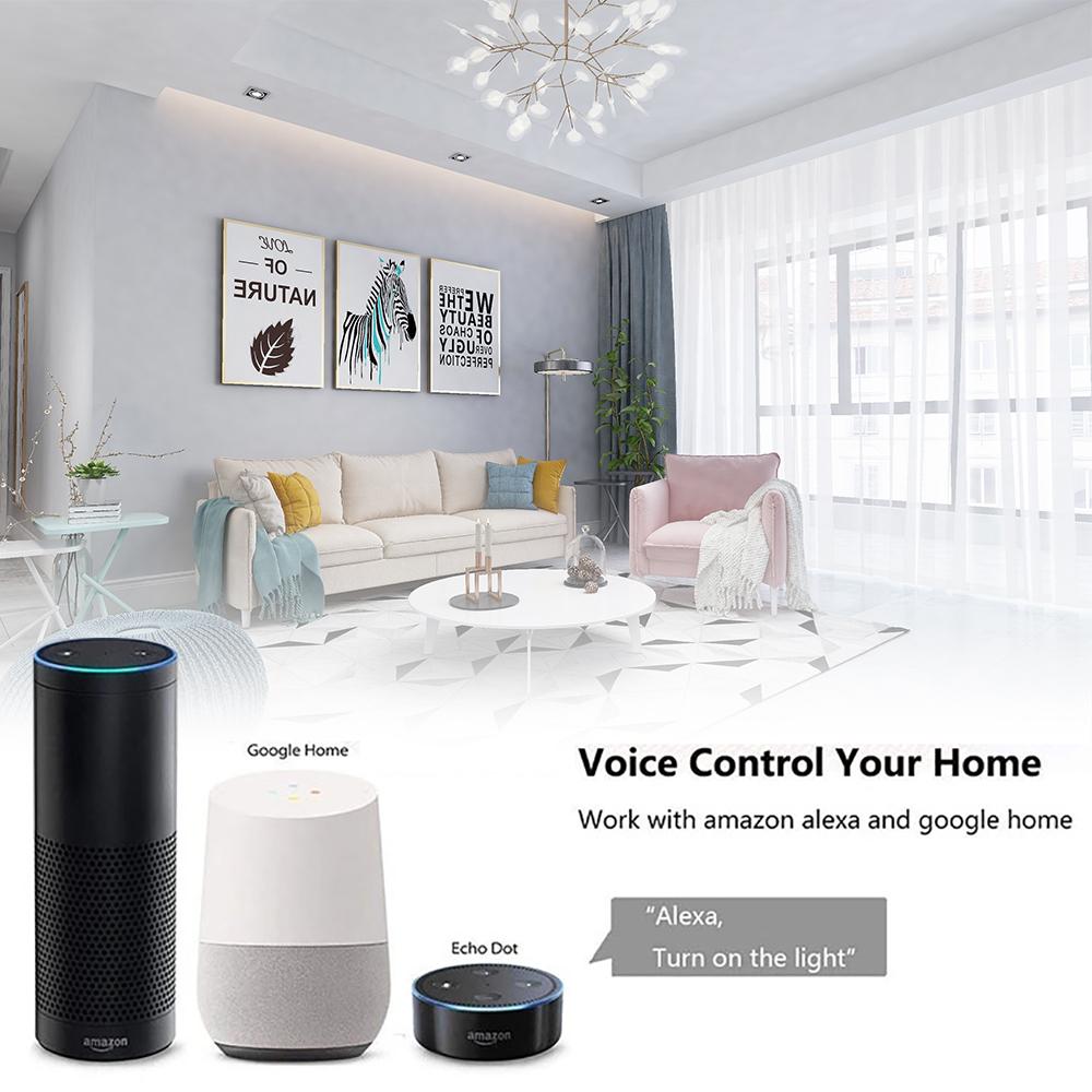 LangYeao Tuya WiFi US AU 1/2/3/4 Gang Smart Touch Wall Light Switch Work with Alexa and Google Home with Neutral Wire