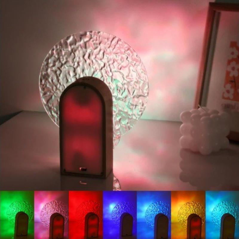 Sunset Water Ripple Night Light Bedroom Bedside Lamp Internet Celebrity Sunset Light Romantic Atmosphere Lamp
