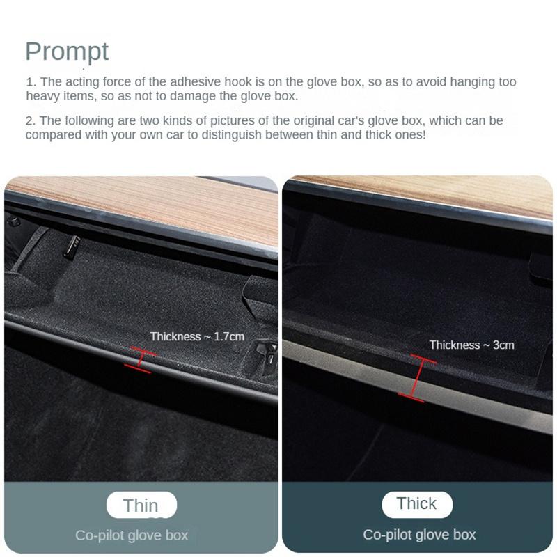 1/2 stücke Auto Hinten Stamm Haken Platz ABS Material Co-fahrer Handschuh Box Regenschirm Haken Für Tesla Model3/Y Auto Zubehör