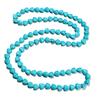 Original Design 1.2m Hand-Knotted Turquoise Long Necklace, Y2K Revival Boho Chic Layering Statement Piece, Minimalist Handmade Jewelry Gift for Women