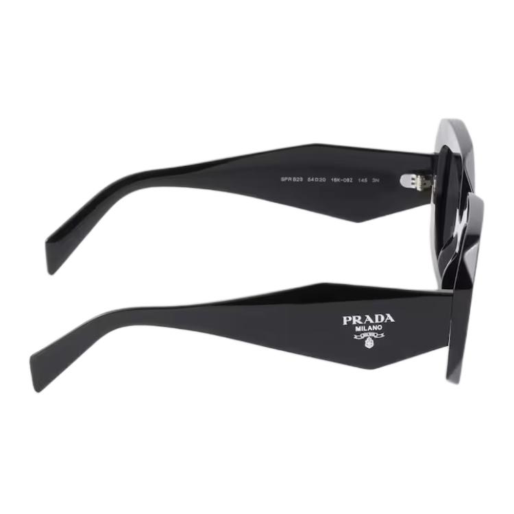 Prada Symbole Geometric Design Square Sunglasses Women sunglasses Black SPRB23_E16K_FE08Z_C_054