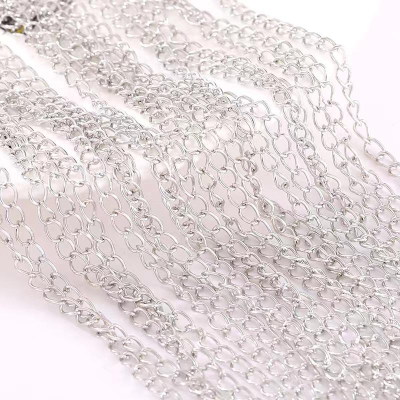 DIY Jewelry Chain: Single Buckle Tail, Extension, Twist, Electroplated Necklace Matching Chain