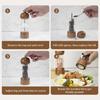 2 Pack Salt and Pepper Grinder Set, 6.7" Acrylic Salt and Pepper Mill Set with Adjustable Coarseness, Wooden Pepper Grinders Manual Slat Shakers
