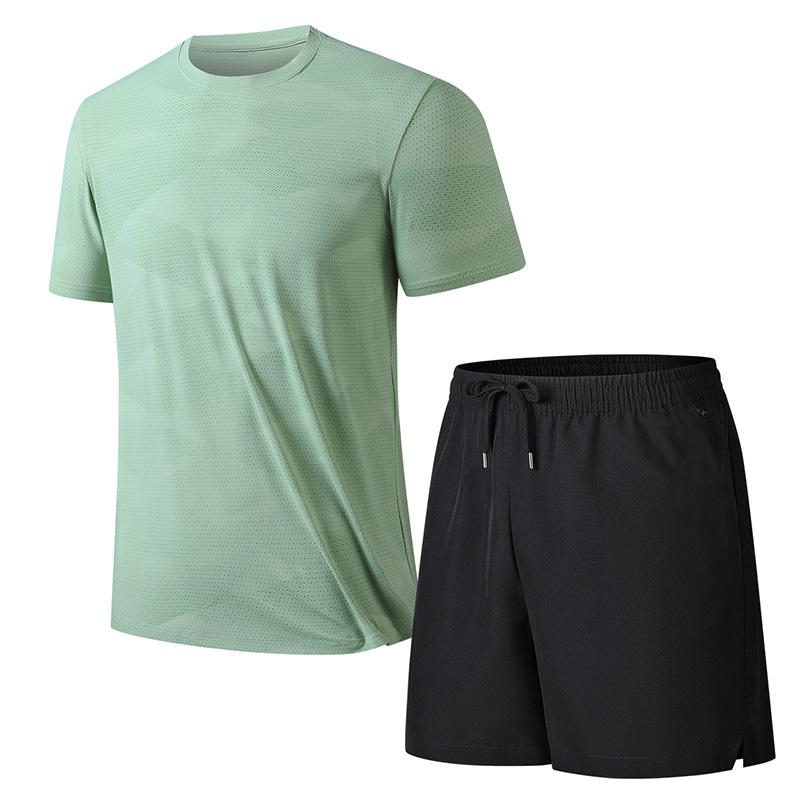 Herre Sæt med Korte Ærmer Alsidigt Afslappet Sport To-delt Sæt