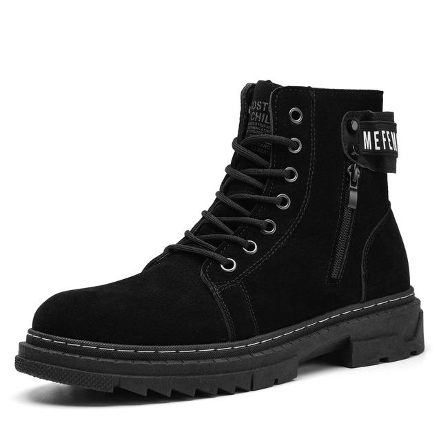 

Осенне-зимние мужские ботинки для снега, белые высокие кроссовки, мужские кроссовки в стиле вестерн, повседневная обувь, качественные карманные ботинки 44 чёрный