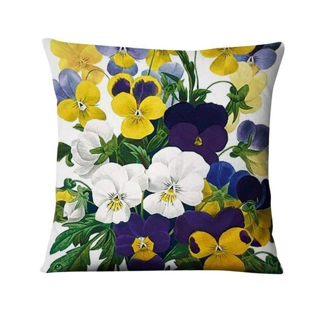 Наволочка с цветочным принтом, подушка с цветочным растительным принтом, декоративная наволочка, домашний декор, наволочка для дивана 40x40cm