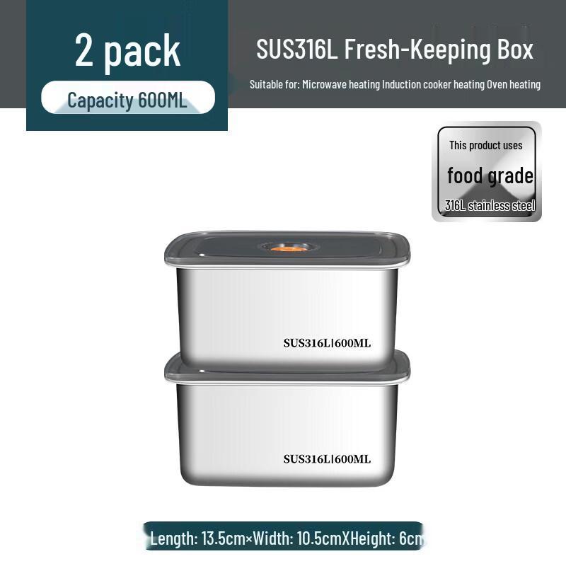 ZISIZ 316 Stainless Steel Food Storage Container
