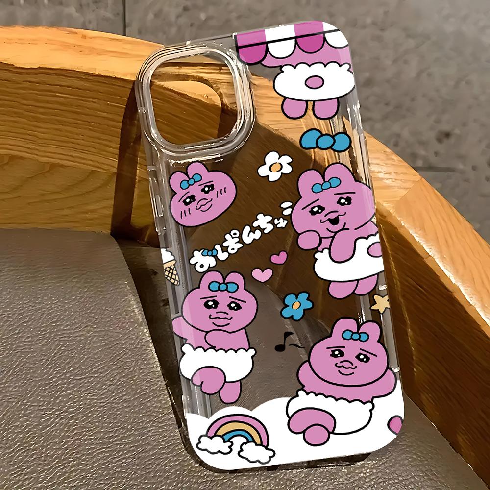 

cartoon cute pink way abstract Phone Case for iPhone 17 16e 16 15 14 13 12 11 Pro Max 7 8 Plus X XR Airbag Anti Fall Clear Cover iPhone XSMax
