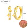 925 Silver Ear Needle Fashion Light Luxury Gold hoop earrings Classic Retro Collection earrings for women Jewelry Gift