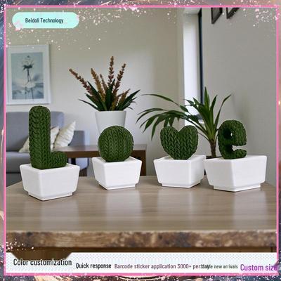 3D Printed Cactus Green Plant Ornament - Creative Home Decoration Craft