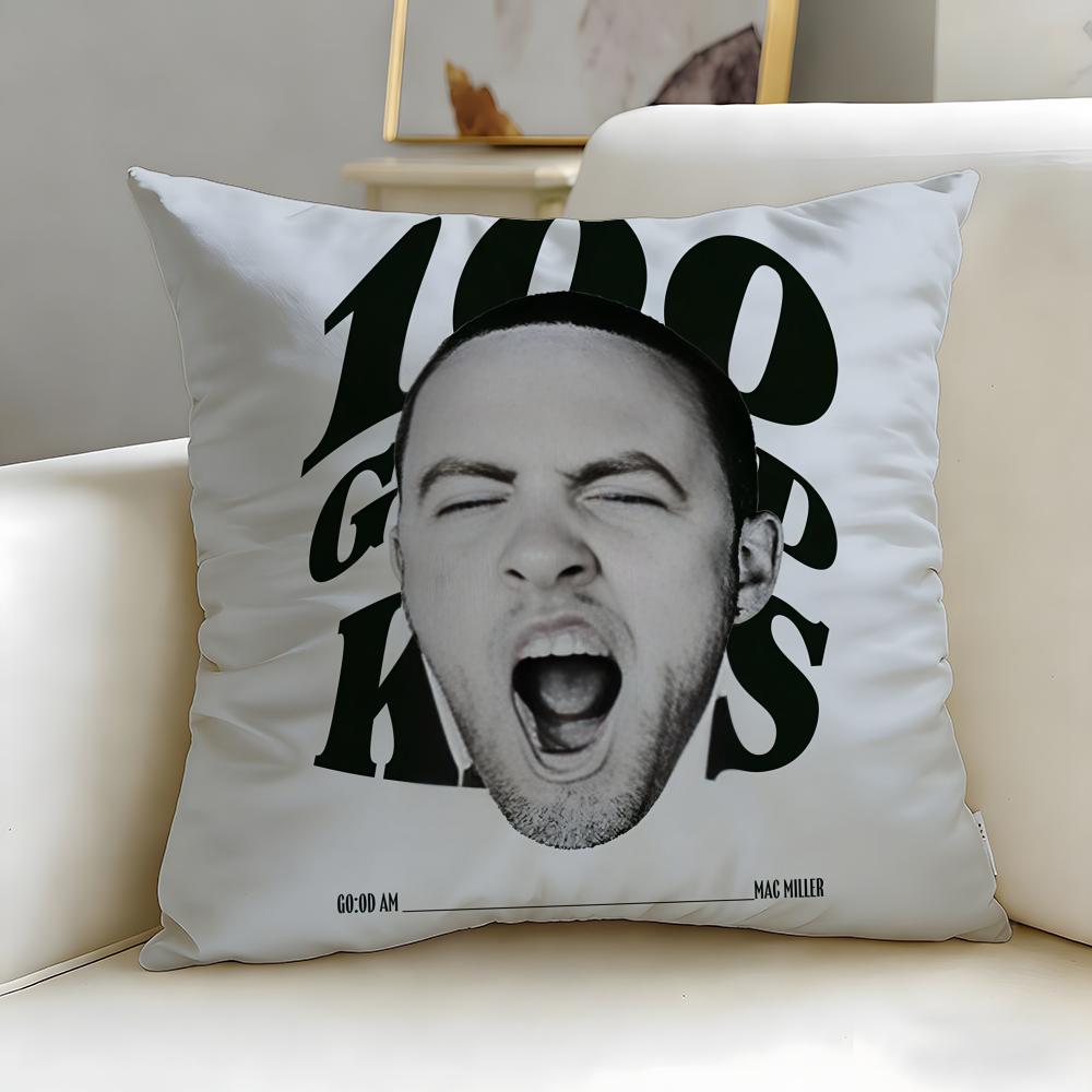 popular singer Mac Miller Cushion Cover Soft & Easy-Wash Pillow Case – Versatile for Couch, Bed, Travel and Office