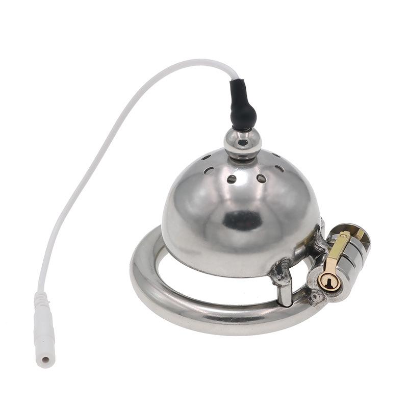 Chaqiu Stainless Steel Monopolar Chastity Cage with Electric Shock Function