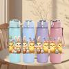 1PC Group Easter Chicks 750ml Color Plastic Sports Water Bottle Leakproof Flip Straw Lid Suitable for Sports Office Home Use