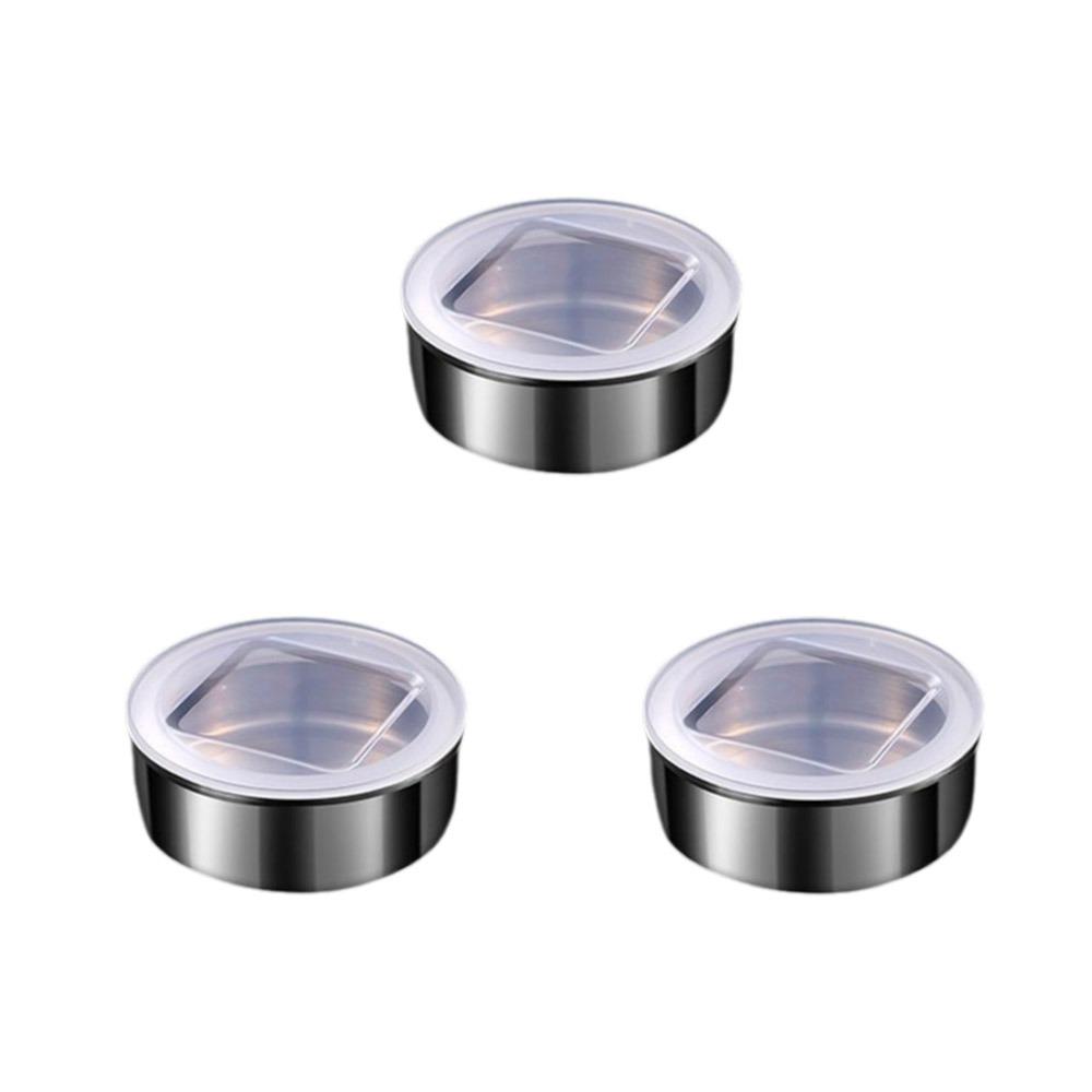 3Pcs Stainless Steel Magnetic Seasoning Containers Wall Mounted Seasoning Storage Box  Restaurant