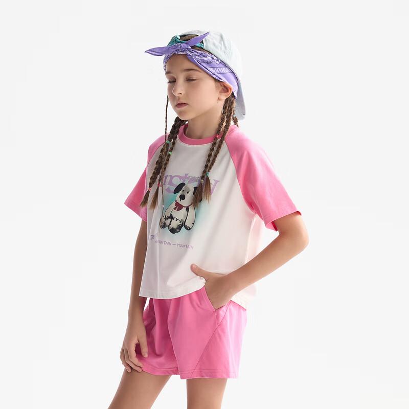 MQD Girls' Summer Letter Print Short-Sleeve T-shirt