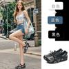 Inner Height Increase 2cm Wula Insole Leather Single Shoes 2025 New Bow Mary Jane Shoes Bag Head Sandals Women