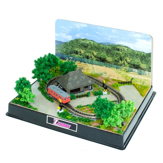 Z Shorty Kiha 52-156 Metropolitan Area Color Mini Layout 2 Scene Summer Parts Set Rokuhan Gauge Diorama Train Model Electric Rail Level Crossing A4