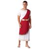 Mens Halloween Ancient Greek Toga Costume Short Sleeve Retro Gold Decoration Cosplay Roman Robe