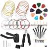 Set di Accessori per Chitarra: Corde, Ditali & Plettri Pacchetto A