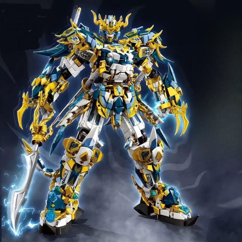 SunWuKong Krijger Mech Robot Bouwstenen MOC Chinoiserie Actiefiguur Baksteen Kinderen Jongens Stad Bouw Huis Ornament Speelgoed