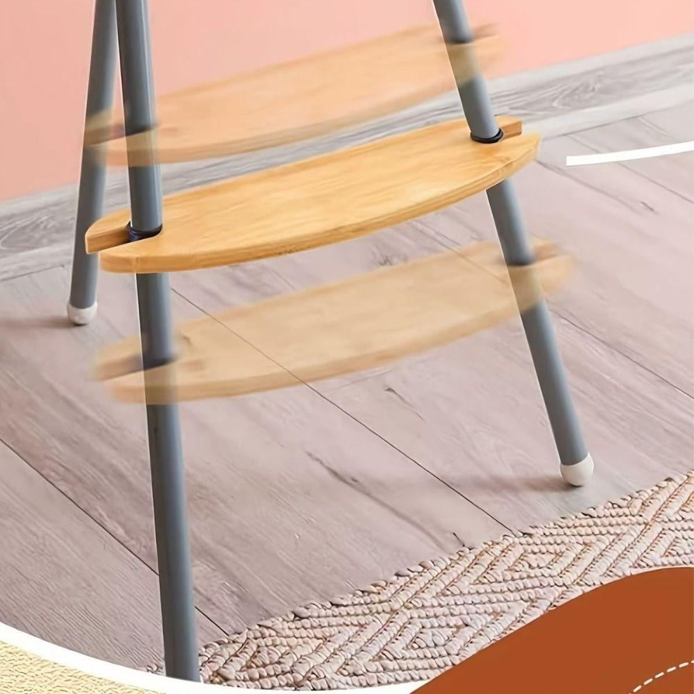 50cm Adjustable HighChair Foot Rest Natural Bamboo Wooden Toddler Chair Footrest Baby High Chair