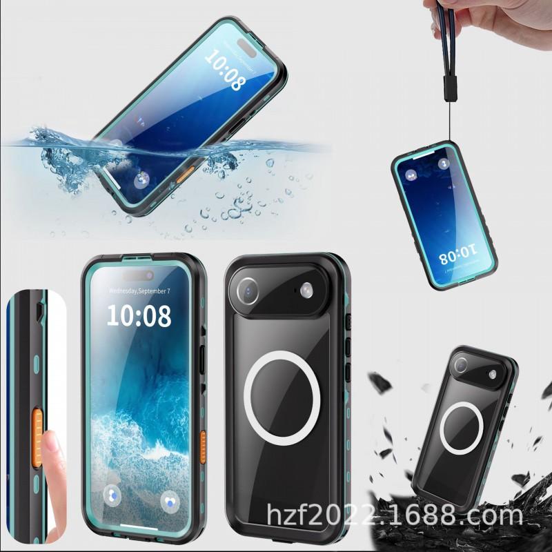Shockproof Waterproof Phone Case IPhone 17 Air TPU Full Cover With Magnetic Attachment Outdoor Dive Protection