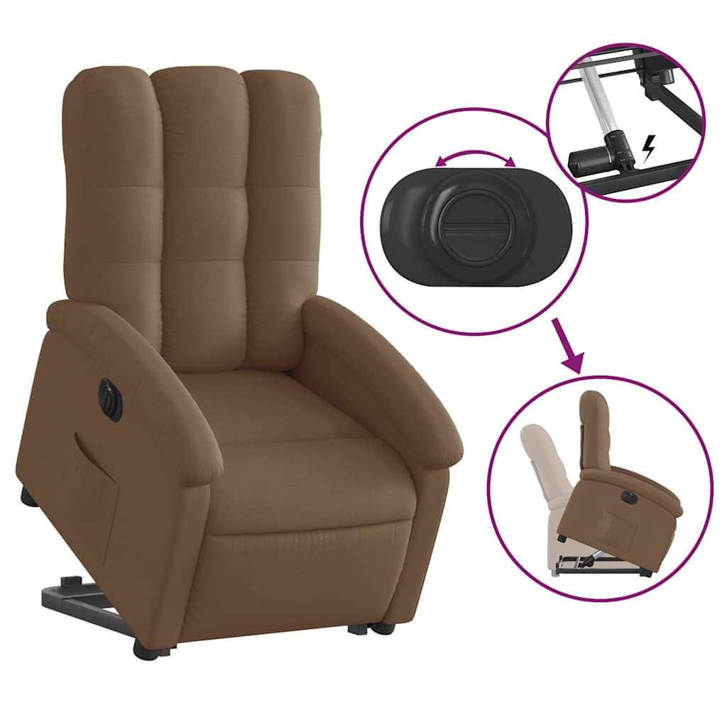 Vidaxl Lift-Up Massage Chair, Electric, Reclining, Brown
