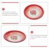 Old-fashioned Iron Enamel Dish Plate Iron Enamel Food Storage Tray Round Enamel Plate  Dessert