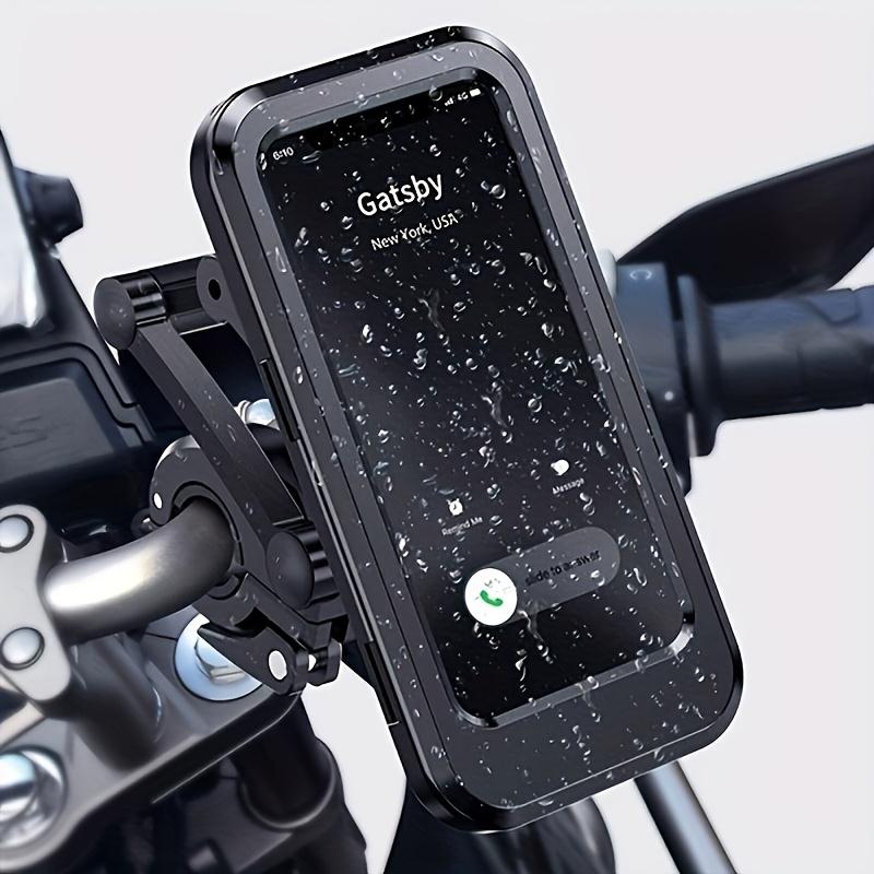 Waterproof and Shockproof Motorcycle and Bicycle Phone Holder, Universal 360° Rotatable Adjustable Motorcycle and Bicycle Phone Holder