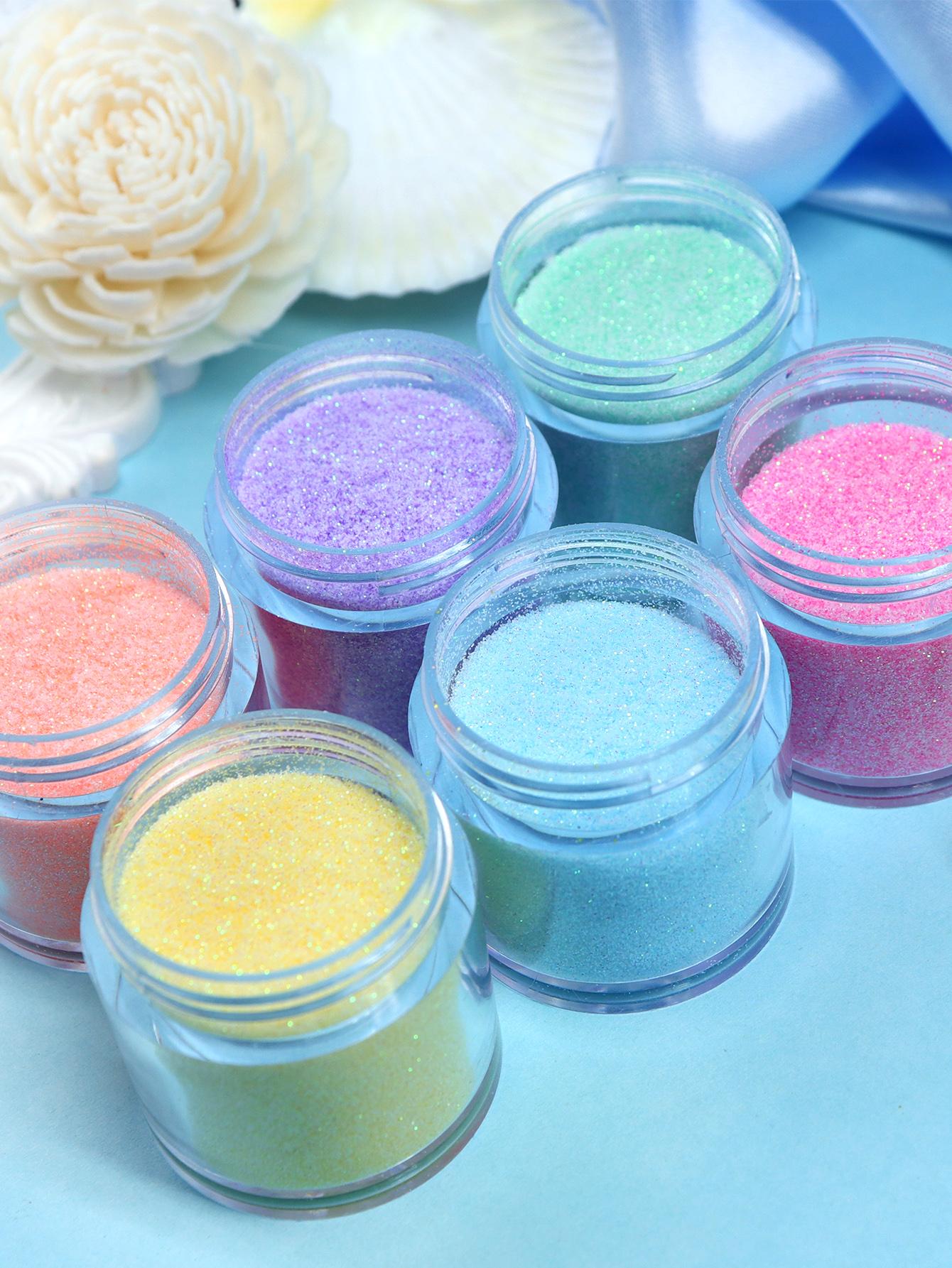 

10 мл флакон, блестящая шерстяная пудра для украшения ногтей, летняя блестящая пудра ярких цветов, очаровательный материал для изготовления ногтей «сделай сам»