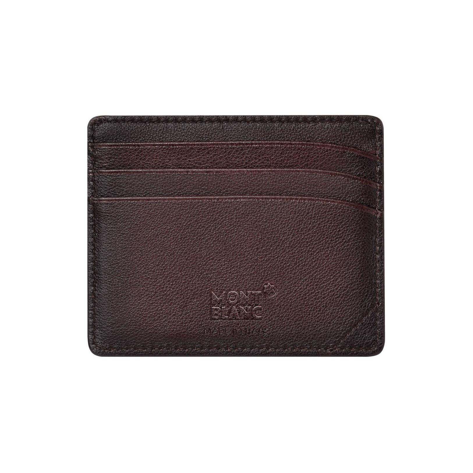 Montblanc Rotap Logo Multiple Card Slots Leather Wallet Men wallet Brown 123729 Box(Basic Set+Box)
