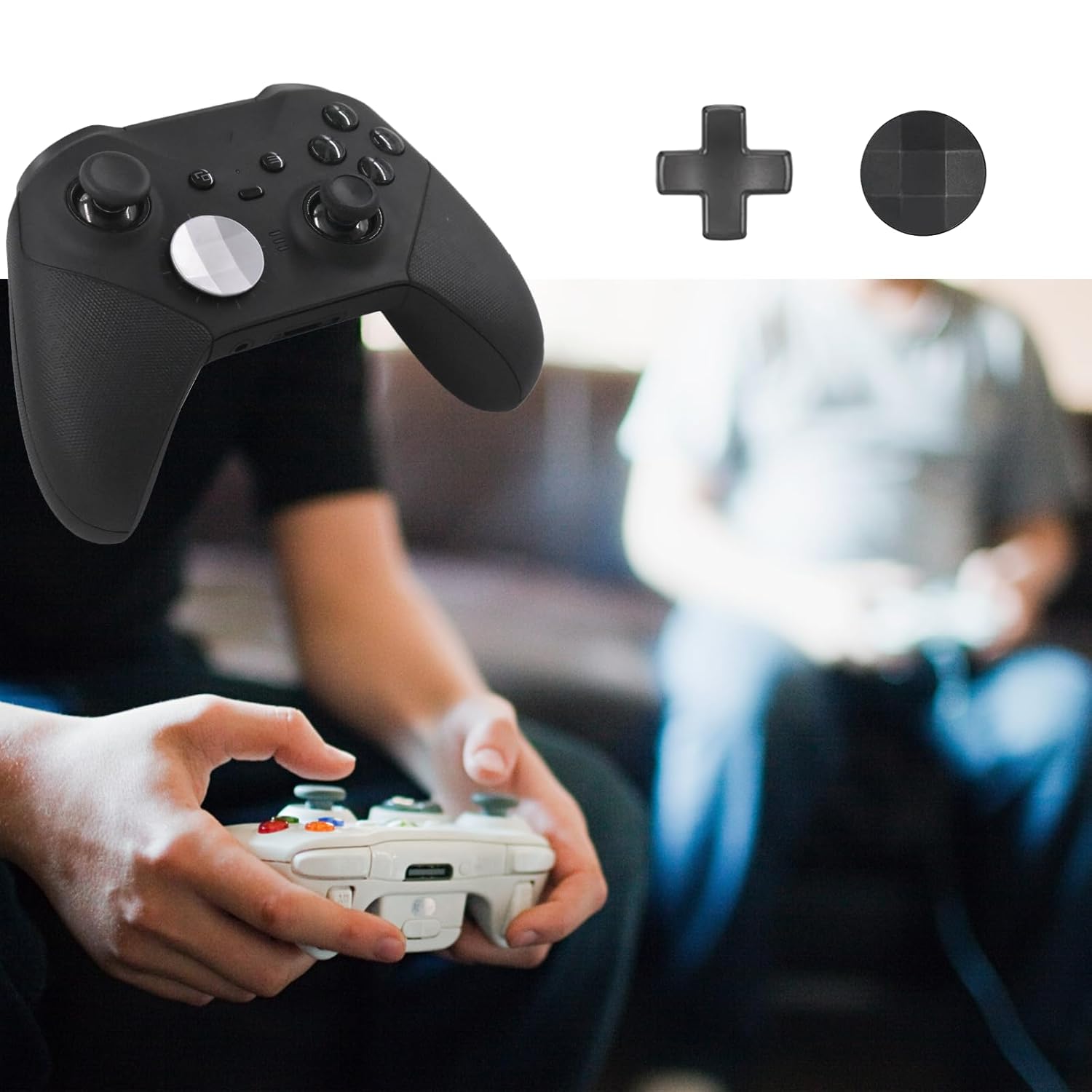 2 in 1 D-Pads for Xbox Elite 2 Core Controller Stainless Steel D-Pads for Xbox One Elite Series 2 Controller D-Pads Replacement for Xbox One Elite