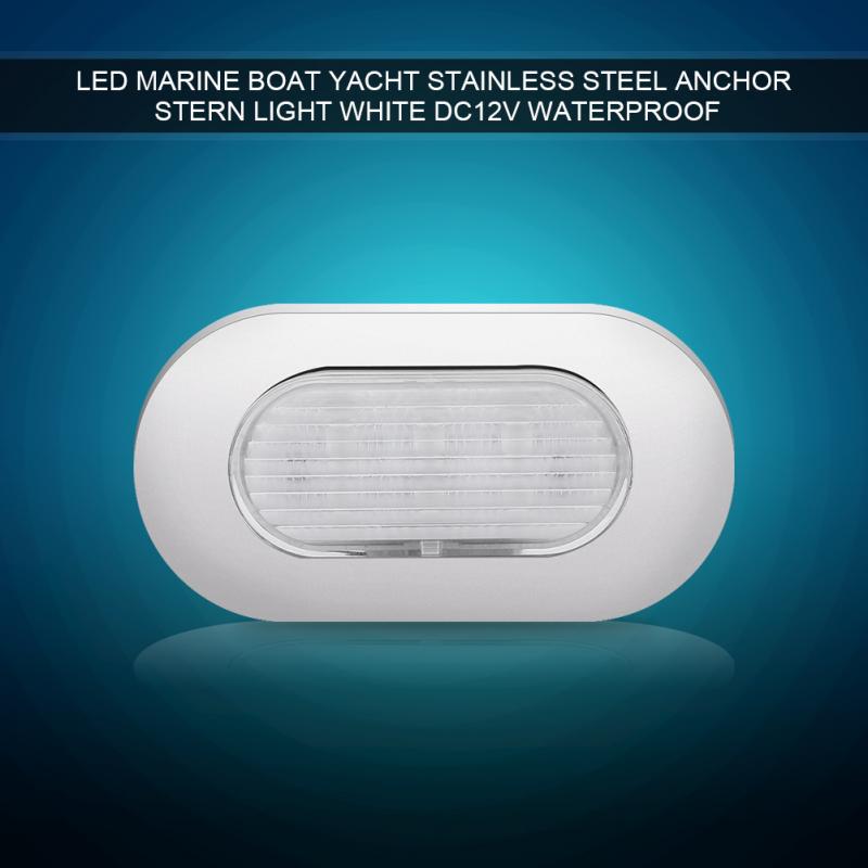 LED Marine Boat Transom Stainless Steel Anchor Stern Light Waterproof White