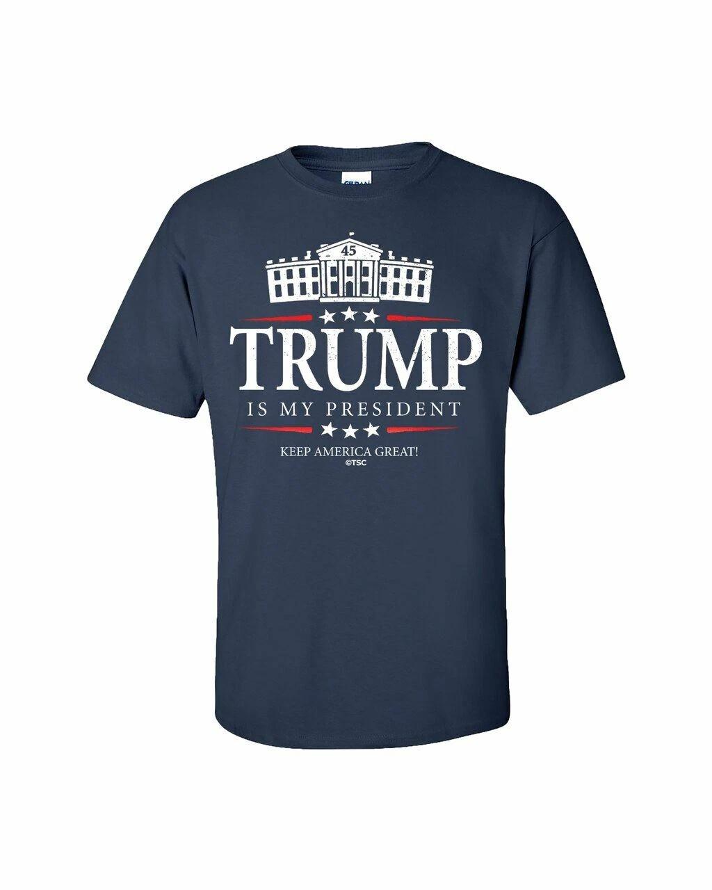 Political Trump Is My President Keep America Tall Adult Short Sleeve T-Shirt 2XL
