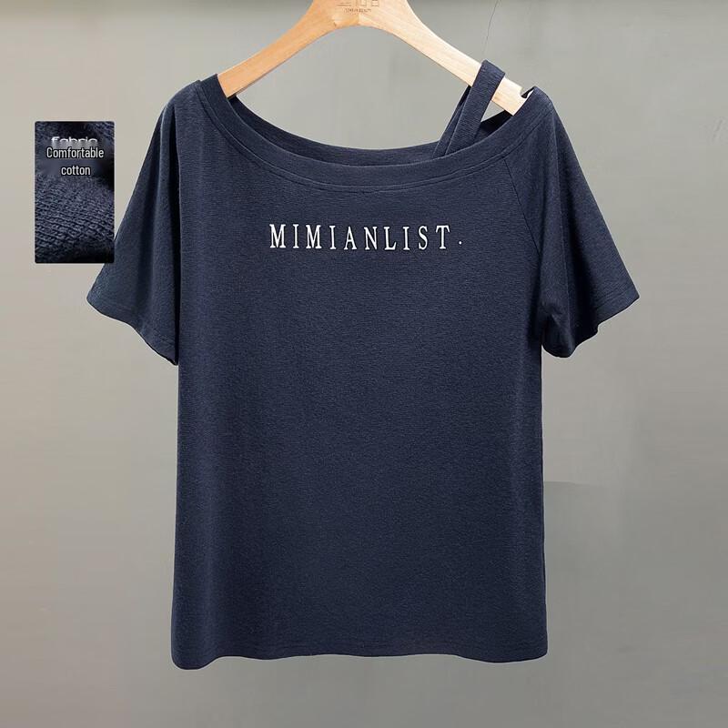 Women s Slim Fit Letter Print Pullover T-Shirt S