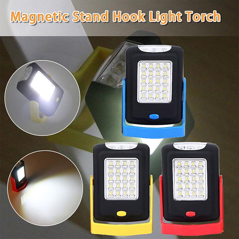 Portable COB LED Work Light for Camping Magnetic Inspecting Torch Flashlight Stand Hanging Emergency Hook Lantern